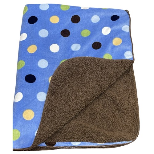 Circo blue polka - blue, plush