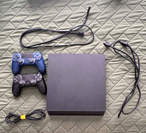 Sony playstation slim black - playstation, 4