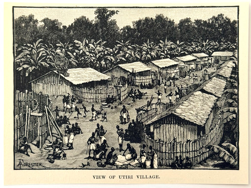 1890 utiri village view - view, wood