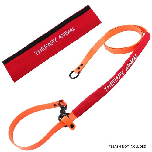 Therapy animal leash sleeve - therapy,