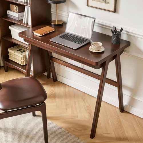 Solid wood computer desk - computer,