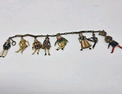 Antique peg doll bracelet - doll,