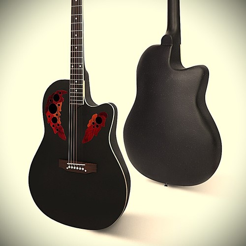 Black dreadnought acoustic - black,
