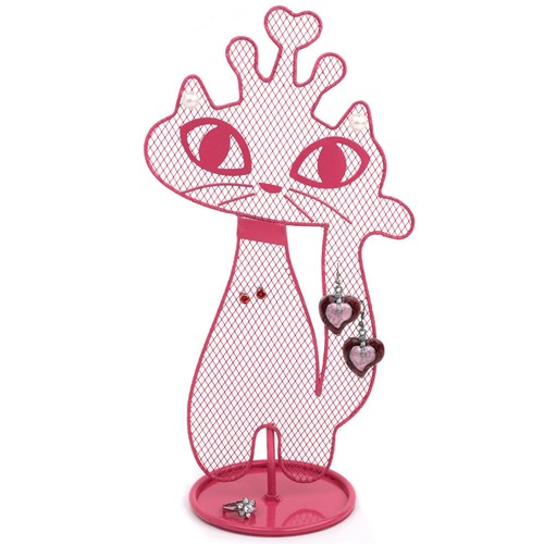 Kitty cat jewelry stand pink - cat,
