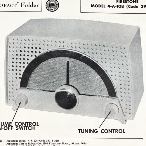 1953 firestone radio 108 - 1953, 4-a-108