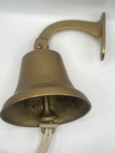 Antique brass wall bell - antique,