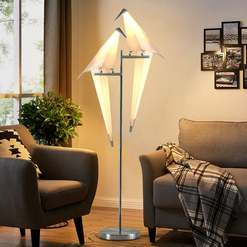 Iron led origami crane - iron,