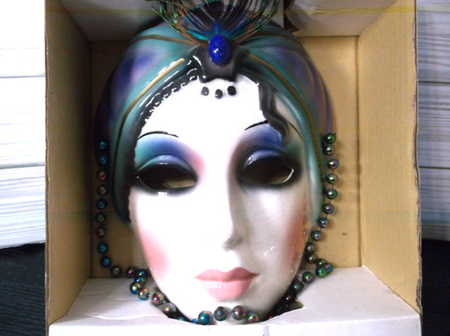 Vintage clay art mask - vintage,