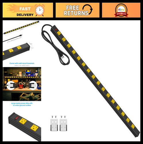 Outlet power strip with 6 - strip,