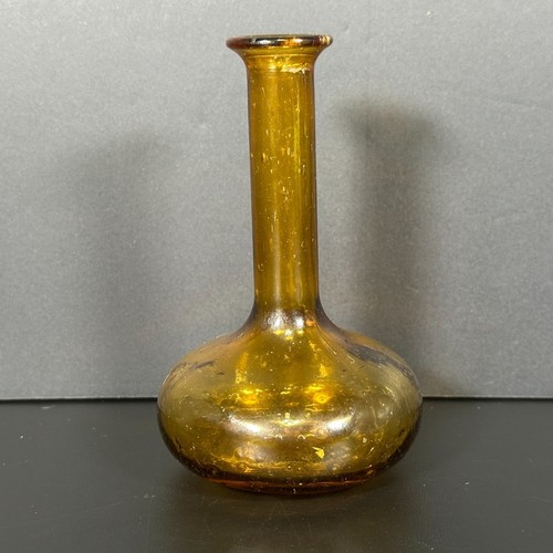Vintage hand blown amber glass - vintage,