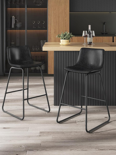 Modern black bar stools - modern,