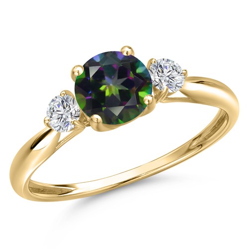 10k yellow gold green - yellow, mystic