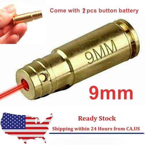 Brass cal 9mm red laser - cal, bore