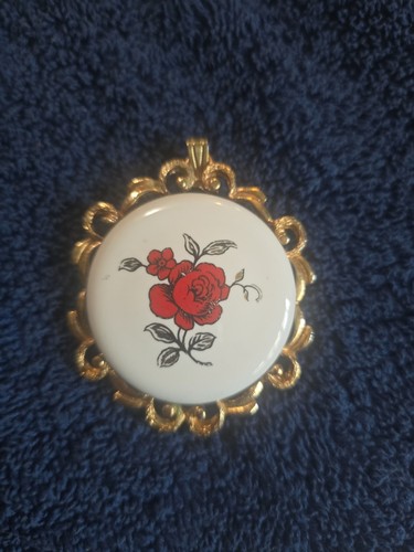 Vintage red rose cameo - vintage,