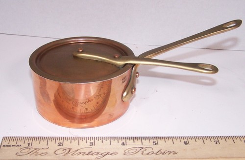 Vintage french copper saucepan - vintage,