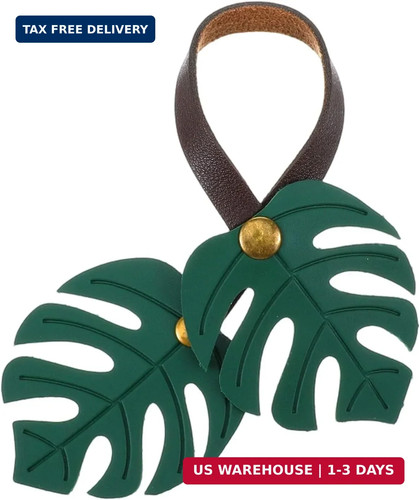 Monstera leaf bag charm - charm, for