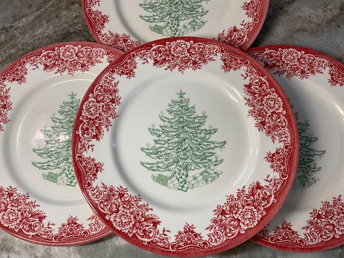 Christmas tree dinner plates - tree,