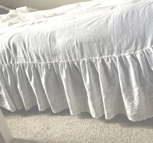 Vintage white cotton - , blend