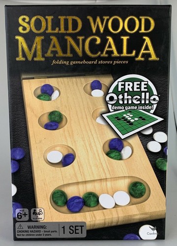 Solid wood mancala game with - game,