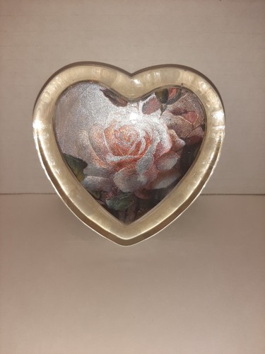 Clear heart shaped art glass - clear,