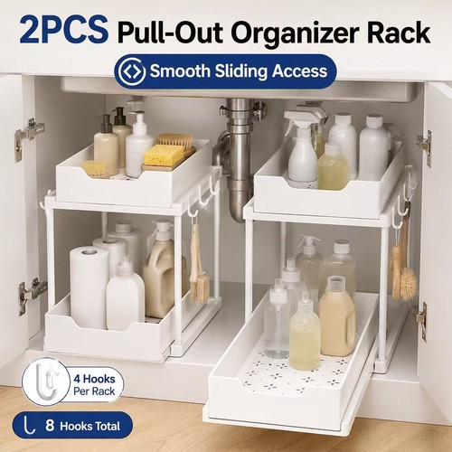 2pcs white tier pull - white,