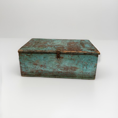 Antique wood carpenter chest - antique,