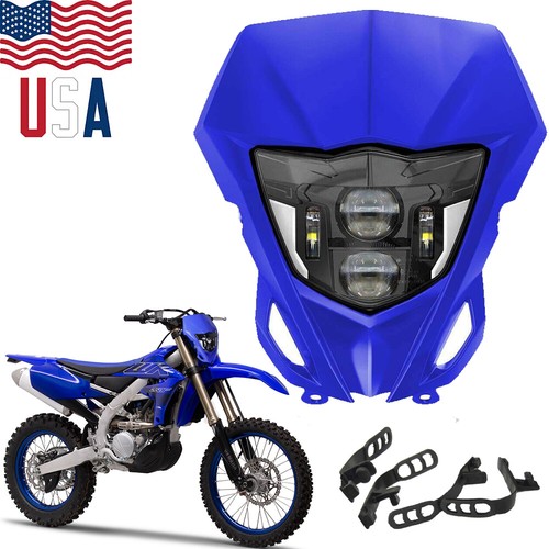 Motocross led headlight blue - motocross,