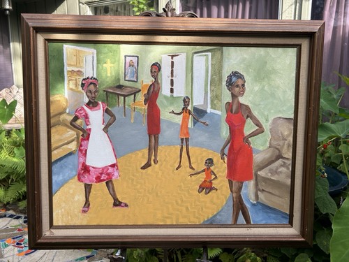 Acrylic canvas women - women, with