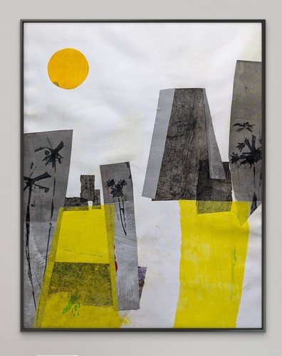 Original acrylic collage - original, on