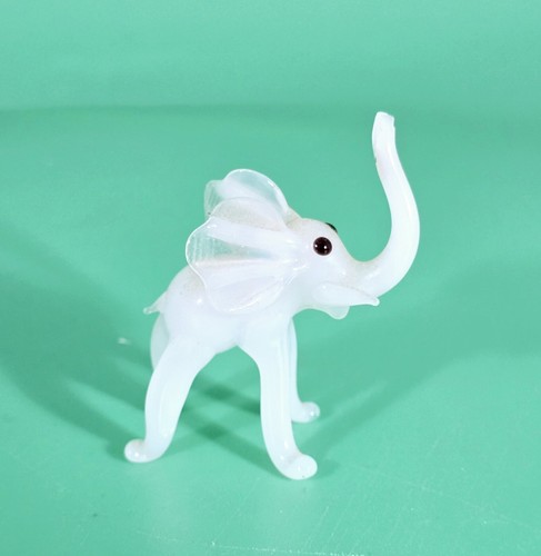 Miniature art glass - art, elephant