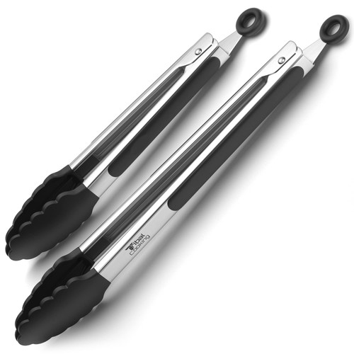 Stainless steel kitchen tongs - stainless,
