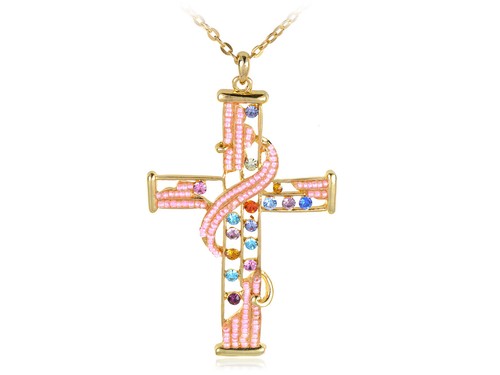 Large multi colored crystal - colored,