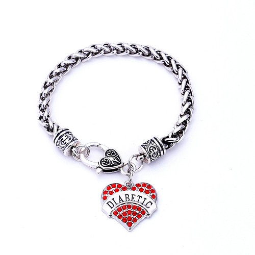 Diabetic heart charm - heart,