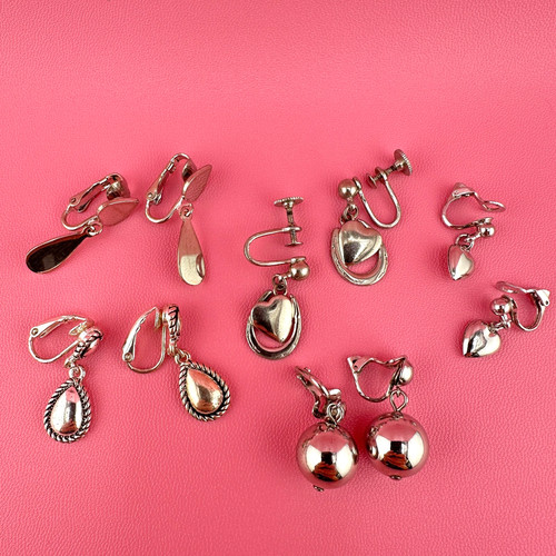 Vintage earrings lot silver - vintage,