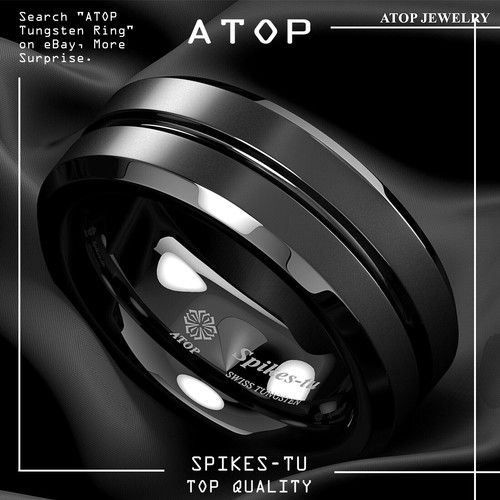 8mm tungsten ring wedding - wedding, band