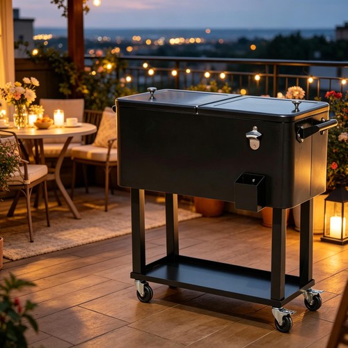 Mobile cooler cart outdoor - cooler,