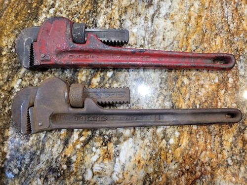 Two vintage ridgid - two, pipe