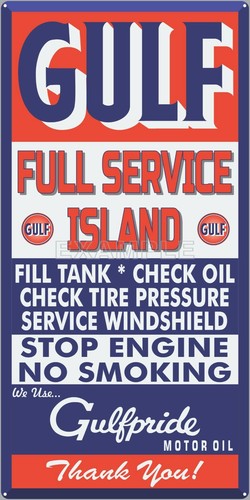Gulf gas station full - gas, service