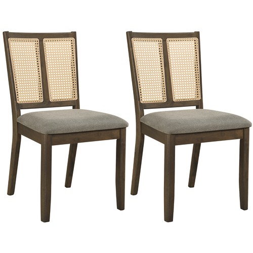 Rattan dining chairs set 2 - of,