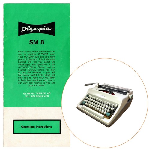 Olympia sm8 typewriter - olympia,