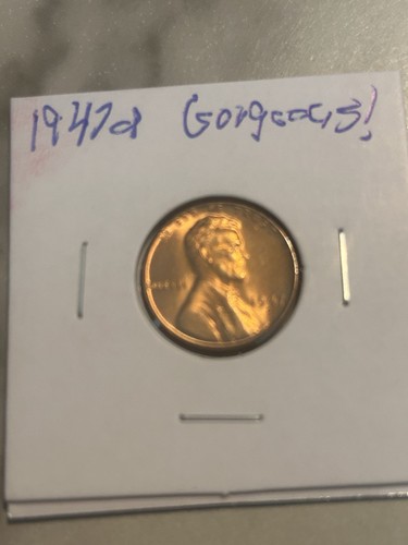 1947 lincoln wheat penny - d,