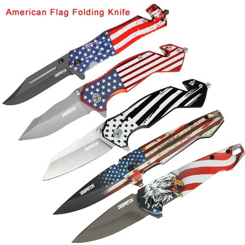 American flag folding knife - flag,