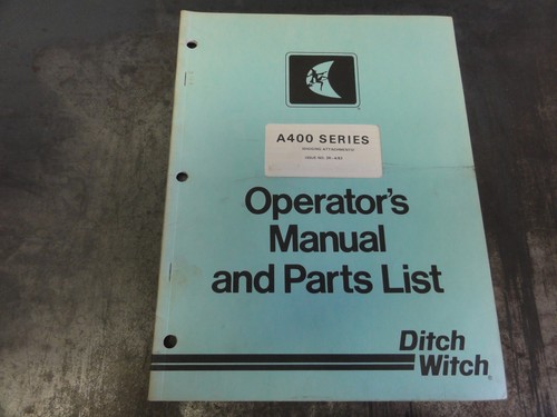 Ditch witch a400 series - ditch,