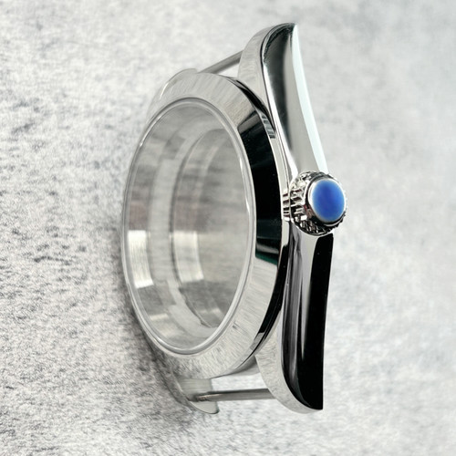 Polished silver 39mm sapphire - 39mm,
