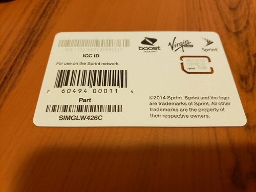 Sprint simglw426c nano - simglw426c, sim
