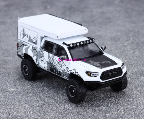 Gcd white tacoma camper - 1:64,