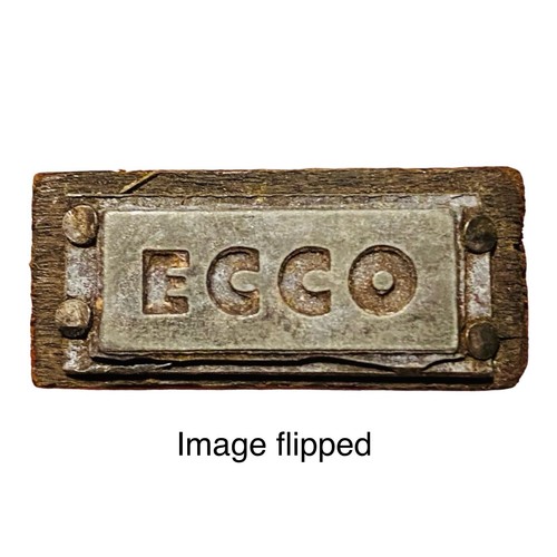 Vintage ecco letterpress print - ecco,