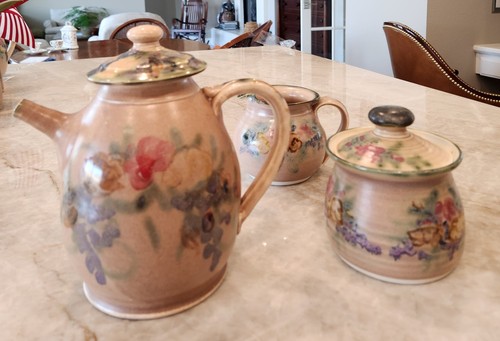 Folsom clouds pottery teapot - clouds,