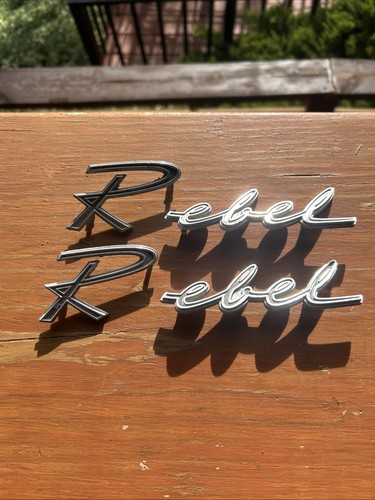 1966 1970 amc rebel emblems - rebel,