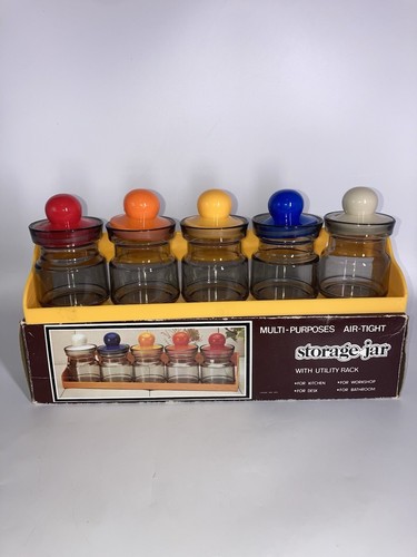 Vintage storage jars - jars, with